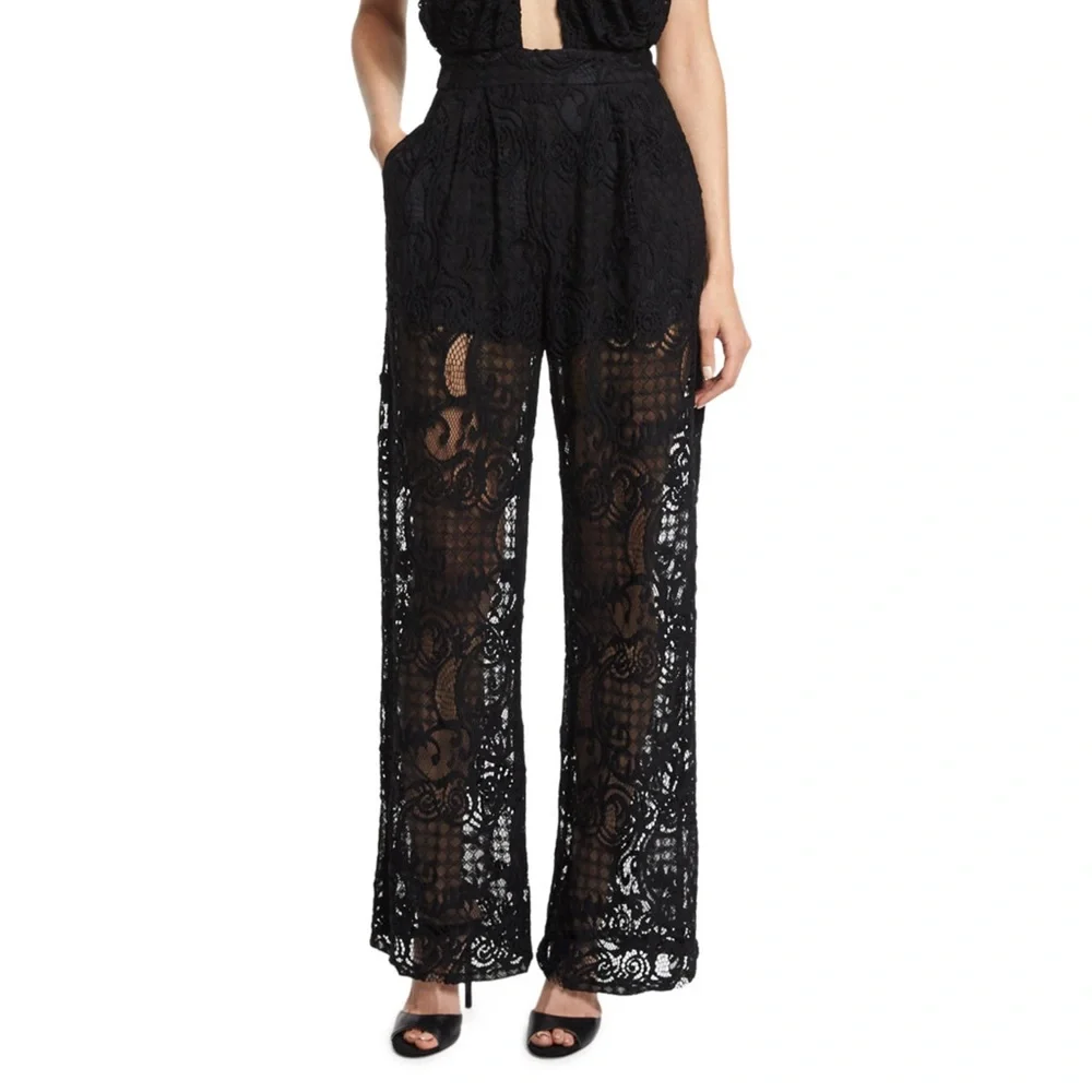 Kendall & Kylie halter-neck lace jumpsuit with cutouts XS - Picture 2 of 11